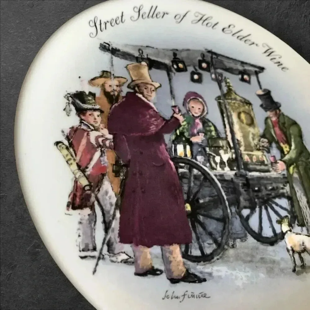 Wedgwood Collectors Plate 1986 Street Seller of Hot Elder Wine By John Finnie